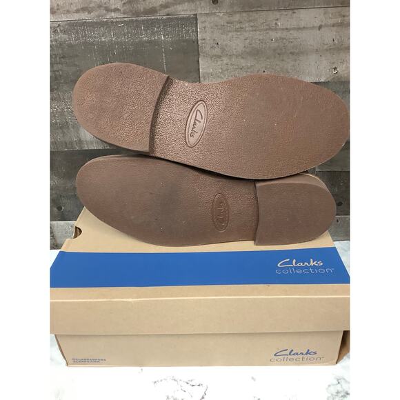 Clarks Men 11M Beeswax Leather Bushacre 2 Chukka Boots Lace Up Classic LB15-12 - Picture 9 of 10